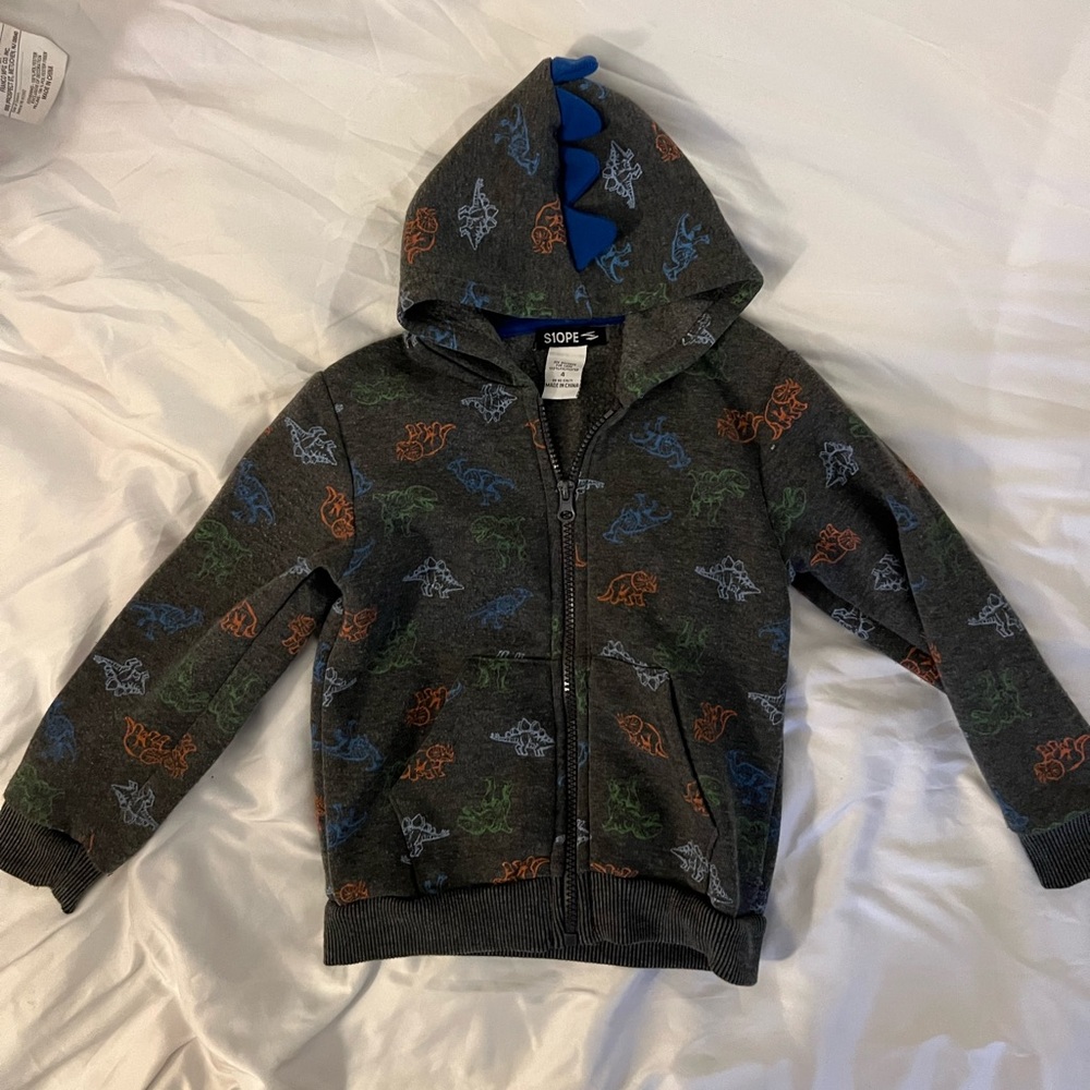 Dinosaur Zip Up Hoodie - Size 4